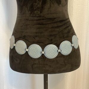 Vintage 1970’s blue & white metal belt NWT